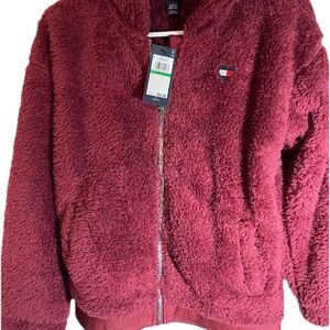 Girls Tommy Hilfiger Burgundy Fleece Jacket 12/14